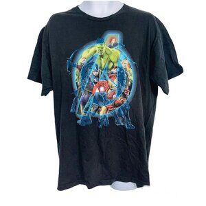 Marvel Avengers Hulk Mens M T-Shirt Black Short Sleeve Graphic